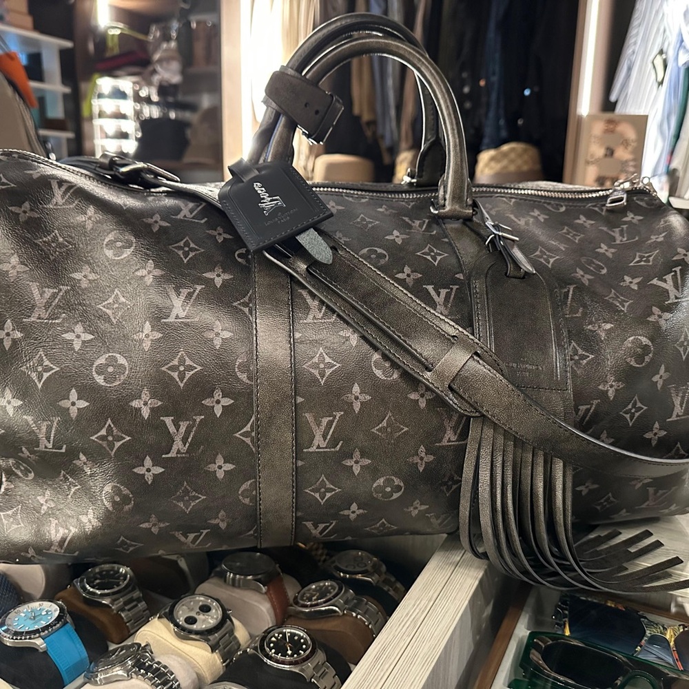 Louis Vuitton Black Monogram Duffel Bag
